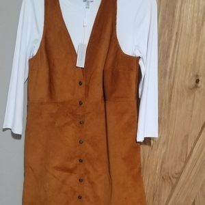 Nwt Free people corduroy jumper and cupio 3/4 tee